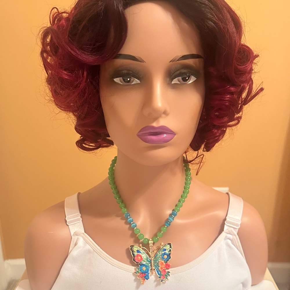 Butterfly Enamel Statement Necklace